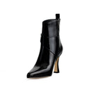 Alondra - Botines de Piel Negro | Davenia