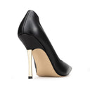 Amelia - Zapatillas de Piel Negra | Davenia