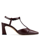 Magnolia - Zapatillas de Piel Vino | Davenia