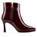 Gaia - Botines de Piel Charol Vino