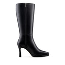 IZEL | BOTA LARGA DE PIEL NEGRO
