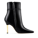 Raquel - Botines de Piel Negros