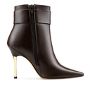 Alba - Botines de Piel Café