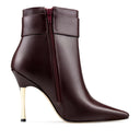 Alba - Botines de Piel Vino