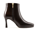 Selene - Botines de Piel Charol Chocolate