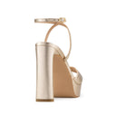Agatha - Tacones de Piel Platino | Davenia