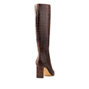 KARLA | BOTA LARGA DE PIEL CAFÉ CROCOX