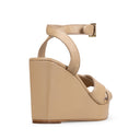 EDITH | PLATAFORMA BEIGE DE PIEL