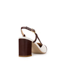 NATALIA | ZAPATILLAS BLANCAS/CAFÉ DE PIEL