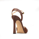 Bela - Tacones de Piel Café con Marfil | Davenia
