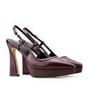 Brenda - Zapatillas de Piel Vino | Davenia