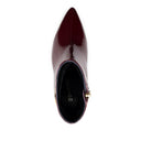 Gaia - Botines de Piel Charol Vino