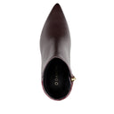 Selene - Botines de Piel Charol Vino