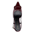Leslie - Zapatillas de Piel Charol Vino