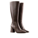 GALA | BOTA LARGA DE PIEL CAFÉ