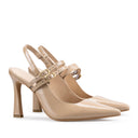 Angela - Zapatillas de Piel Beige | Davenia