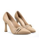 DENISSE | ZAPATILLAS BEIGE DE PIEL