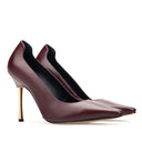 Amelia - Zapatillas de Piel Vino | Davenia