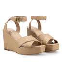 EDITH | PLATAFORMA BEIGE DE PIEL