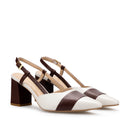 NATALIA | ZAPATILLAS BLANCAS/CAFÉ DE PIEL