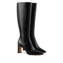 KARLA | BOTA LARGA DE PIEL NEGRA