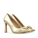 CLARA | ZAPATILLA DORADA DE PIEL