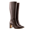KARLA | BOTA LARGA DE PIEL CAFÉ