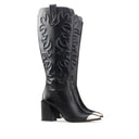 MELISSA | BOTA LARGA DE PIEL NEGRO