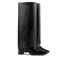 Ada - Botas Largas de Piel Negro | Davenia