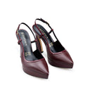 Brenda - Zapatillas de Piel Vino | Davenia