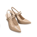 Angela - Zapatillas de Piel Beige | Davenia