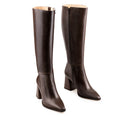 GALA | BOTA LARGA DE PIEL CAFÉ