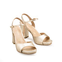 OLIVIA | SANDALIA DE PIEL PLATINO