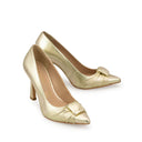 CLARA | ZAPATILLA DORADA DE PIEL