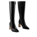 KARLA | BOTA LARGA DE PIEL NEGRA