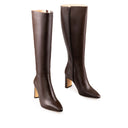 KARLA | BOTA LARGA DE PIEL CAFÉ