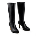 IZEL | BOTA LARGA DE PIEL NEGRO