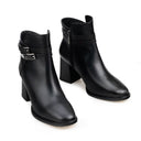 Carlota - Botines de Piel Negro | Davenia