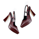Brenda - Zapatillas de Piel Vino | Davenia