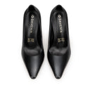 Amelia - Zapatillas de Piel Negra | Davenia