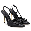 Azalea - Zapatillas de Piel Negras | Davenia