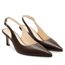 Zoe - Zapatillas de Piel Chocolate | Davenia