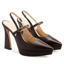 Irais - Zapatillas de Piel Café | Davenia