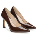 Antonella - Zapatillas de Piel Charol Chocolate