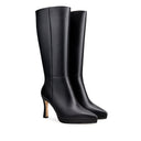 IZEL | BOTA LARGA DE PIEL NEGRO