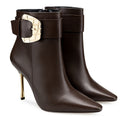 Alba - Botines de Piel Café