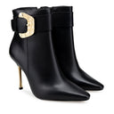Alba - Botines de Piel Negros