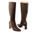 REGINA | BOTA LARGA DE PIEL CAFÉ