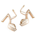 Agatha - Tacones de Piel Platino | Davenia