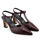 Magnolia - Zapatillas de Piel Vino | Davenia